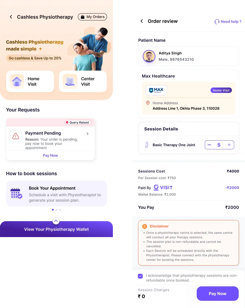 Consumer app screens after the redesign